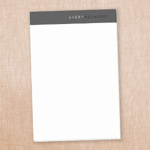 Bloco De Notas Mínimo Negro Simples e Moderno Profissional