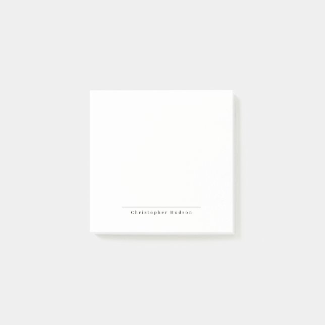 Bloco De Notas Mínimo Simples Branco Preto (Frente)