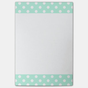 Bloco De Notas Mint green bolinhas Poste-It note pad