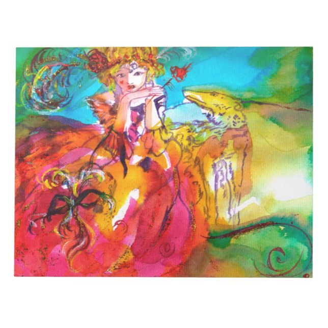 Bloco De Notas MIRANDOLINA/Máscaras de Carnaval Veneza (Frente)