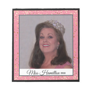 Bloco De Notas Miss América EUA Rodeo Autografo Pad-Stardust