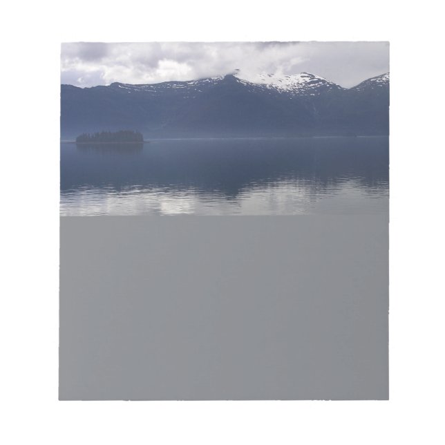Bloco De Notas Misty Alaskan Sea in Shades of Blue (Frente)