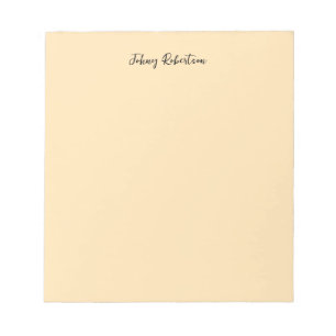 Bloco De Notas Mocasiin Peachy Yellow Plain Elegant Professional
