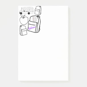Bloco De Notas Mochilas Escolares Coloridas com Post-it Notes