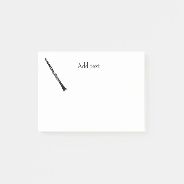 Bloco De Notas Modelo Clarinet, personalizável (Frente)