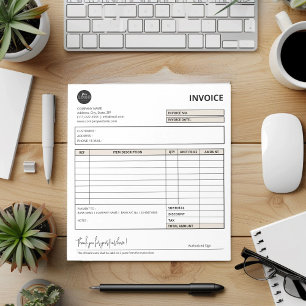 Bloco De Notas Modelo da fatura mínima para pequenas empresas Bei