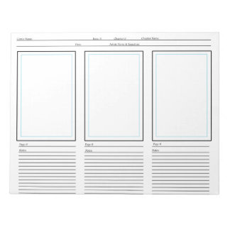 Bloco De Notas Modelo de banda desenhada