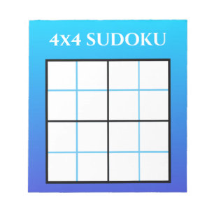 Bloco De Notas Modelo de Grade Sudoku com Gradação de Ombro Azul