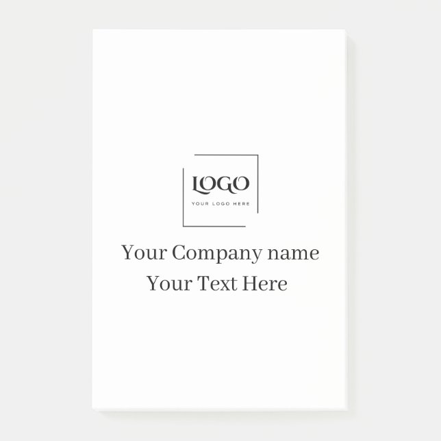 Bloco De Notas Modelo de logotipo personalizado elegante (Frente)