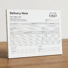 Bloco De Notas Modelo de Nota de Entrega | Formulário com Logotip