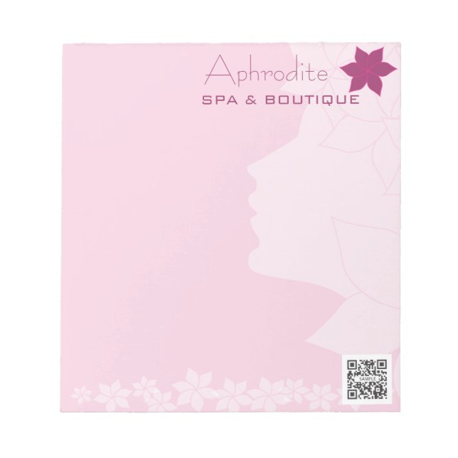 Bloco De Notas Modelo de Notepad Afrodite Spa & Boutique (Frente)