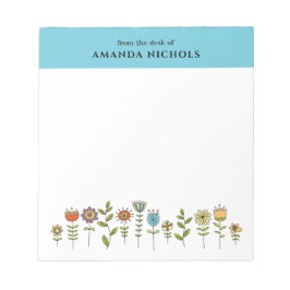 Bloco De Notas Modelo do Bloco de Portas Flores