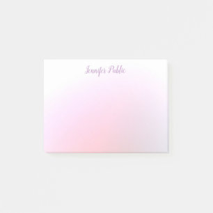 Bloco De Notas Modelo Elegante Branco Cor-de-Rosa Moderna
