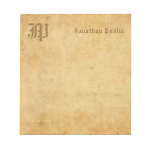 Bloco De Notas Modelo Elegante de Texto com Letra Manual Monogram