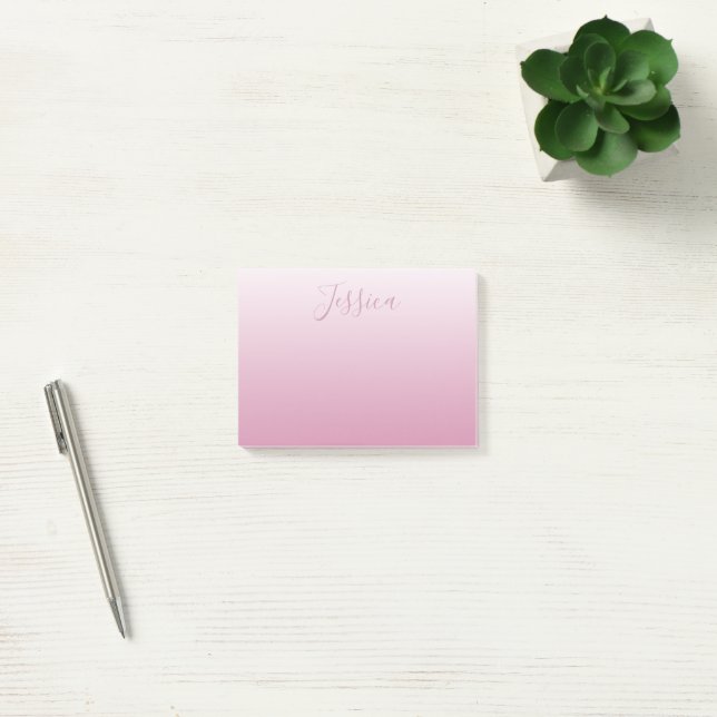 Bloco De Notas Modelo Elegante e rosa editável (qualquer cor) (Escritótio)