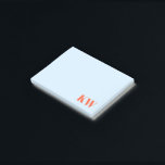 Bloco De Notas Modern Blue Orange Monogram Initials Personalized<br><div class="desc">Modern Blue Orange Monogram Initials Personalized Notes</div>