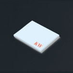 Bloco De Notas Modern Blue Orange Monogram Initials Personalized<br><div class="desc">Modern Blue Orange Monogram Initials Personalized Notes</div>