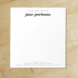 Bloco De Notas Modern Bold | Elegante | Da secretária de