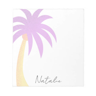 Bloco De Notas Modern Colorful Palm Tree Elegant Stylish Monogram