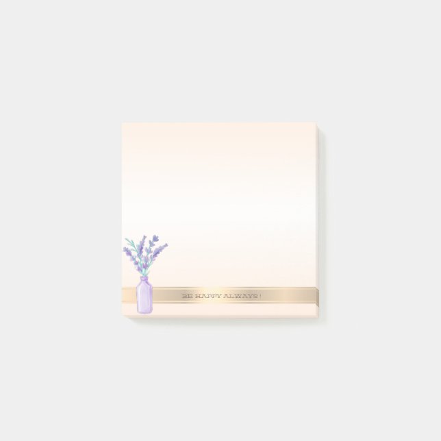 Bloco De Notas Modern Mason Jar Lavander - Personalizado (Frente)