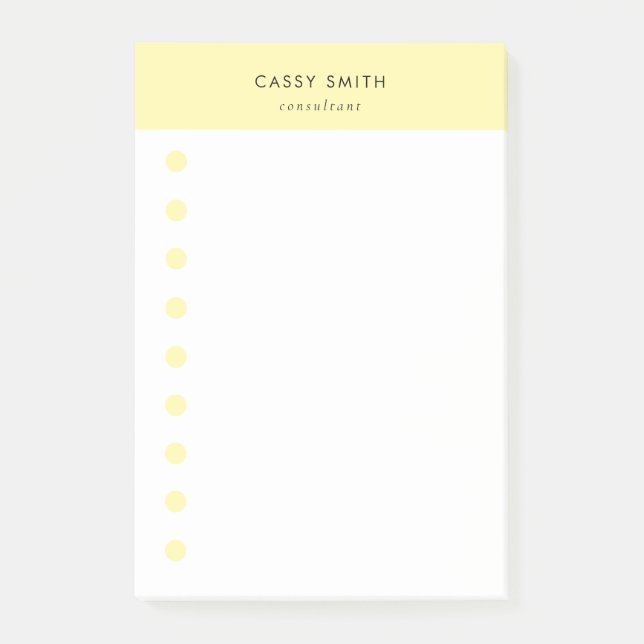 Bloco De Notas Modern Monogram & White Yellow  Daily  (Frente)