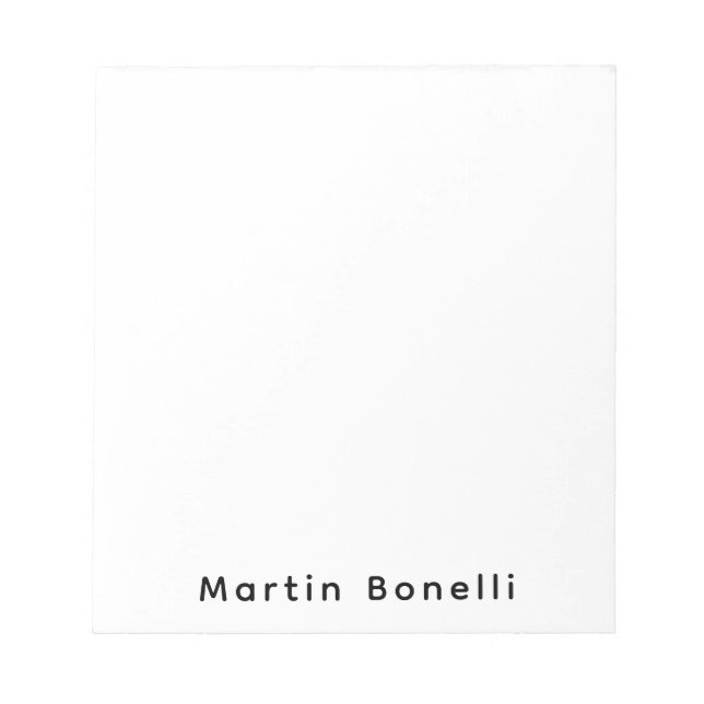 Bloco De Notas Modern Professional PlainCustom Own Name (Frente)