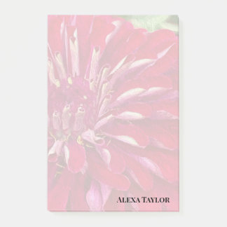 Bloco De Notas Modern Red Zinnias