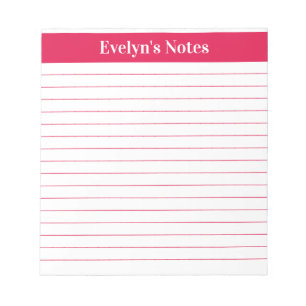 Bloco De Notas Modern Trendy Cherry Red Script Large Impressão