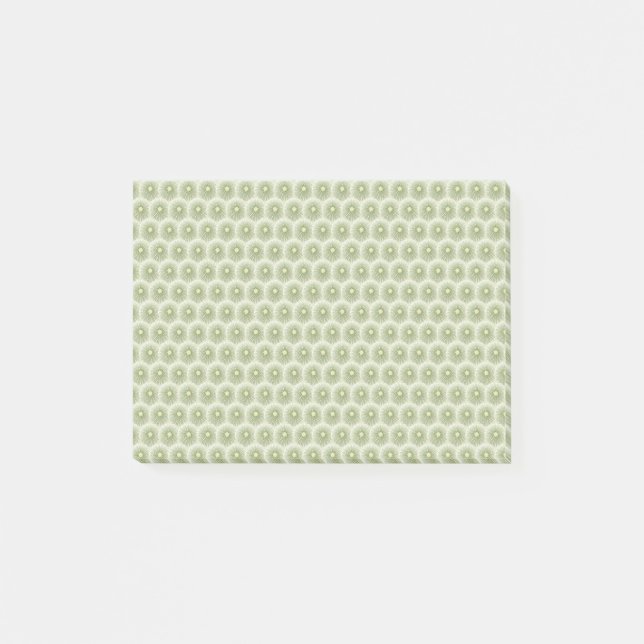 Bloco De Notas Modern Trendy Foto Colage Green Sea Urchin (Frente)