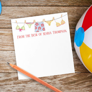 Bloco De Notas Moderna Festa de Verão em Cuta Diversão Minimalist