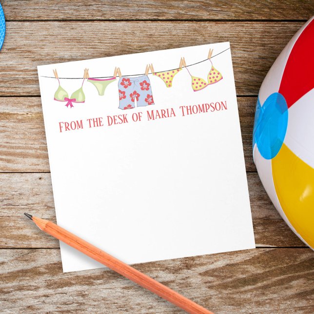 Bloco De Notas Moderna Festa de Verão em Cuta Diversão Minimalist (Criador carregado)