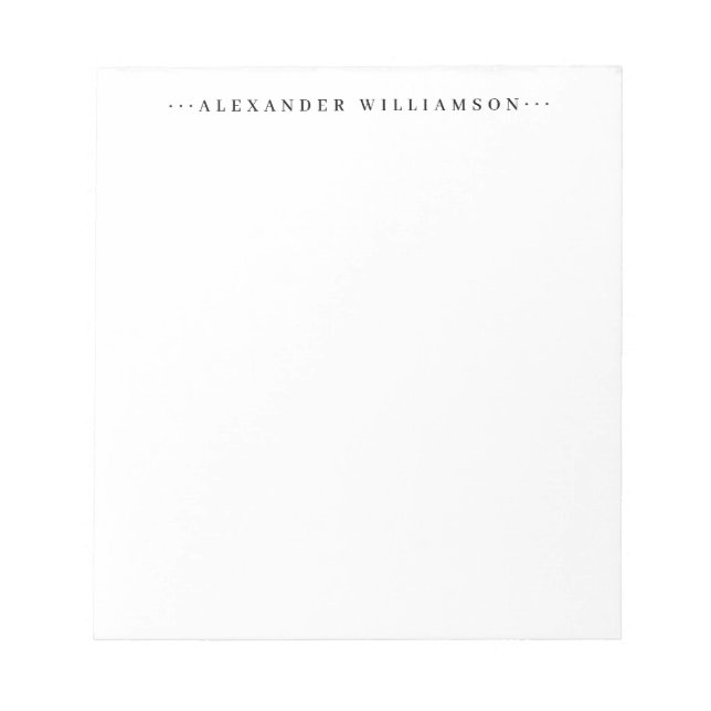 Bloco De Notas Moderno Clássico Mínimo de Pontos Básicos Profissi (Frente)