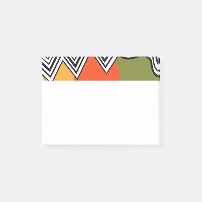 Bloco De Notas Moderno de Meados do Século Abstrato (Frente)