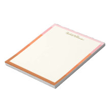 Moderno Estilo Rosa Laranja Borda Personalizado  