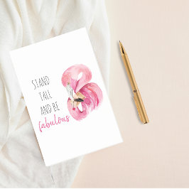 Bloco De Notas Moderno Exótico Altura E Fabuloso Flamingo BE