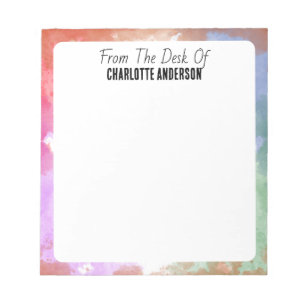 Bloco De Notas Moderno Geométrico Minimalista Personalizado Front