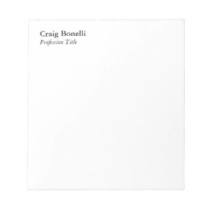 Bloco De Notas Moderno Minimalista Branco