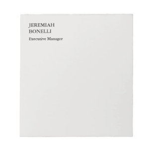 Bloco De Notas moderno minimalista cinza platina
