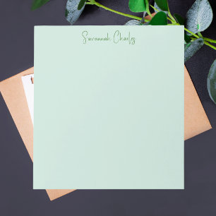Bloco De Notas Moderno Minimalista Elegante Verde Estiloso