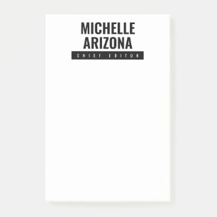 Bloco De Notas Moderno minimalista em preto e branco