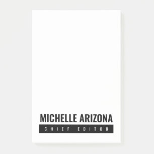 Bloco De Notas Moderno minimalista em preto e branco