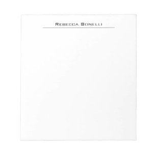 Bloco De Notas Moderno Minimalista Simples Branco Plano Único