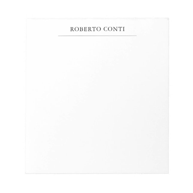 Bloco De Notas Moderno Minimalista Simples Único (Frente)