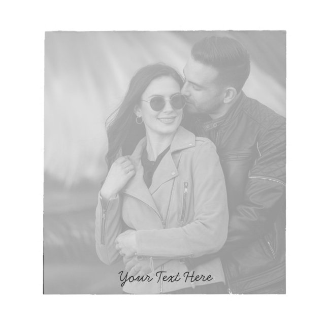 Bloco De Notas Moderno Moderno Crie sua própria foto e texto (Frente)