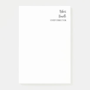 Bloco De Notas Moderno preto e branco minimalista