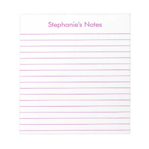 Bloco De Notas Moderno Rosa Escuro Vinculado Personalizado