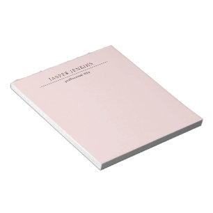 Bloco De Notas Moderno Rosa Minimalista