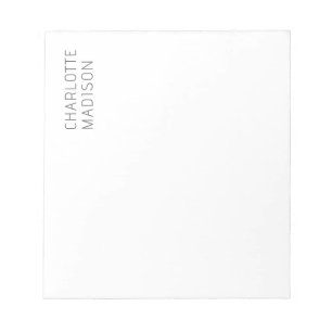 Bloco De Notas Moderno Simples Preto Branco Tendência Minimalista
