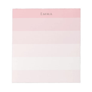 Bloco De Notas Moderno Stripes Cor-de-Água Cor-de-Ombre Rosa
