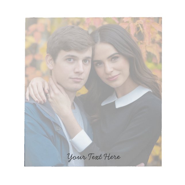 Bloco De Notas Moderno Tendenioso Crie sua própria foto e texto (Frente)